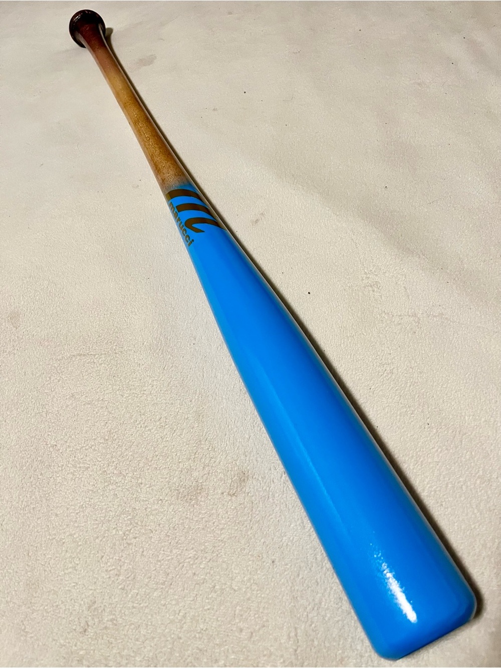 Marucci 34”/31.5oz AP5 Maple Wood Baseball Bat Custom Blem Baby Blue/Natural